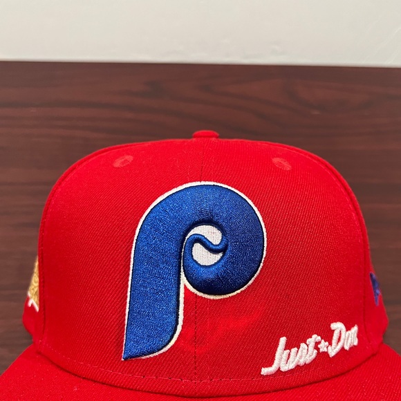 New Era x Just Don, 59Fifty Fitted Hat, Philadelphia Phillies, Red - Picture 12 of 12